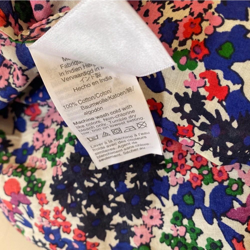 J. Crew || Smocked Dress In Watermark Floral Print Tie Shoulder Midi Medium_8